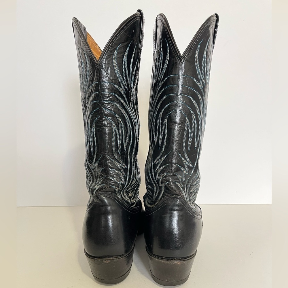 Nocona Men's Black Pointed Toe Cowboy Western Boots Size 8.5D - Picture 6 of 10